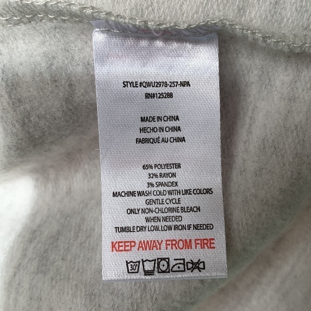 Rae Dunn Soft Hoodie Sweatshirt BLESSED Eye Mask XS Gray NWT - Picture 11 of 11